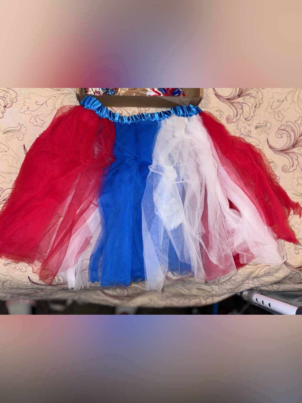 New! 6 Pcs 4th of July Tutu Set With  Red White and Blue Accessories - Picture 11 of 11